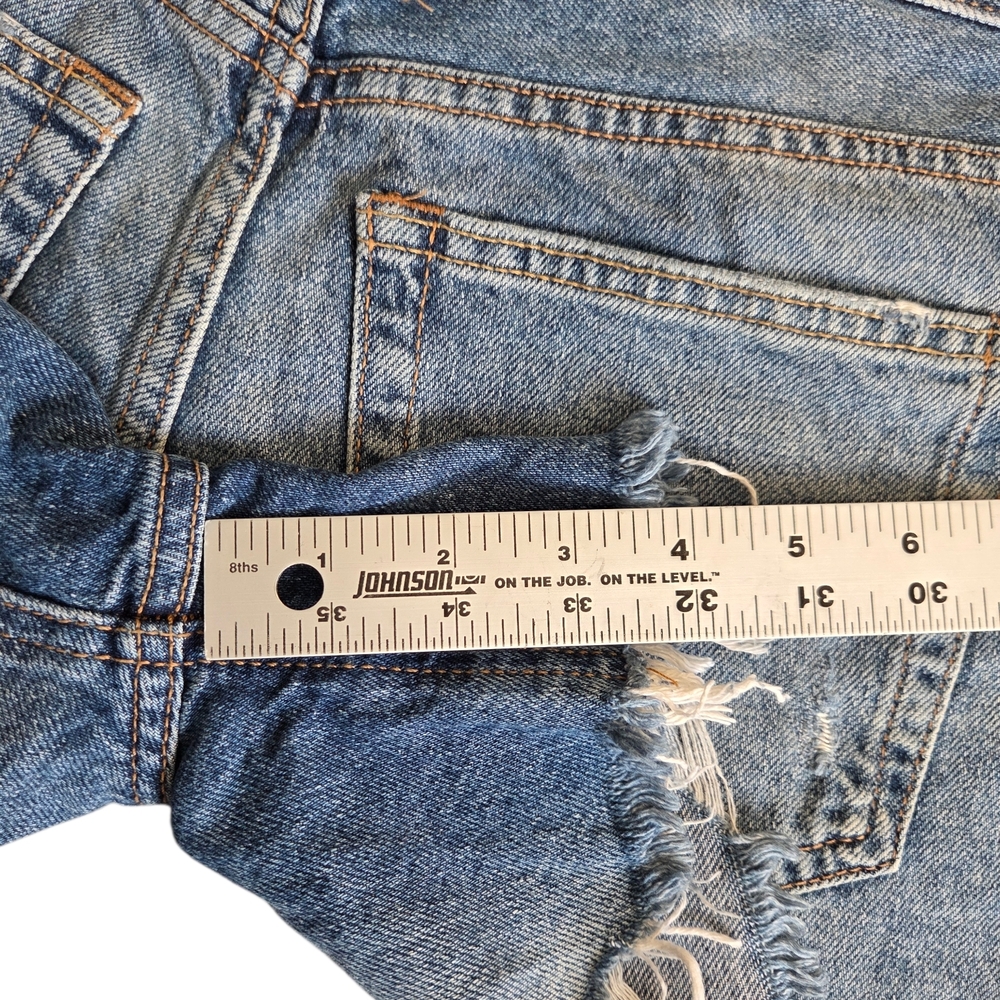 Free People We The Free Makai Distressed High Rise Jeans Shorts 26 - Picture 6 of 6